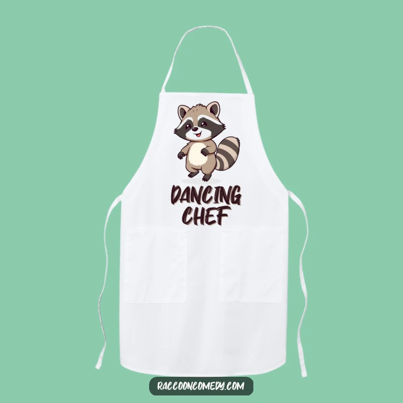 Funny Raccoon Apron: Happy Dancing Floof Tail Kitchen Design, Protects with Humor Funny Gift