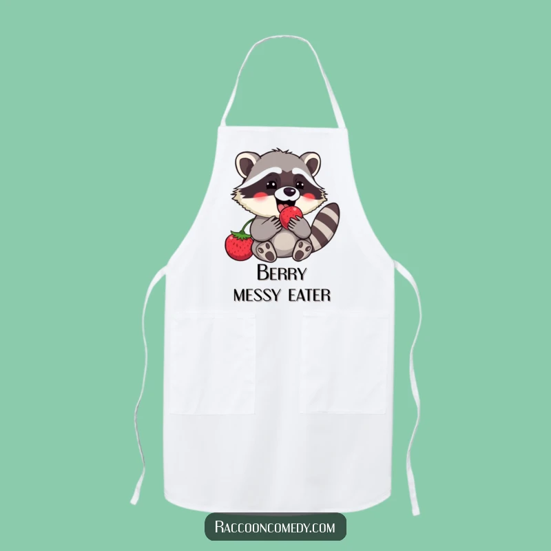 Funny Raccoon Berry Chef Apron: Cook Up Some Laughs in the Kitchen!