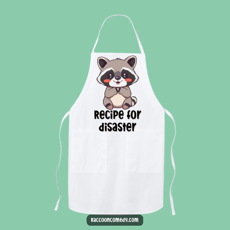 Funny Raccoon Delight Apron: Kitchen Charm, Hilarious Art, Perfect Gift