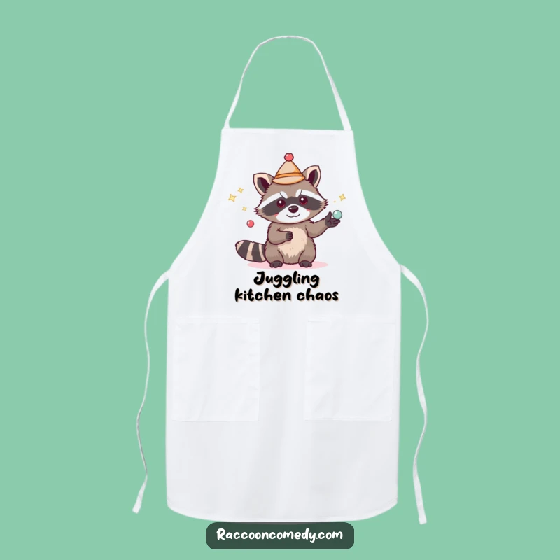 Funny Raccoon Juggling Hat Apron, Cook with Flair and Hilarious Style