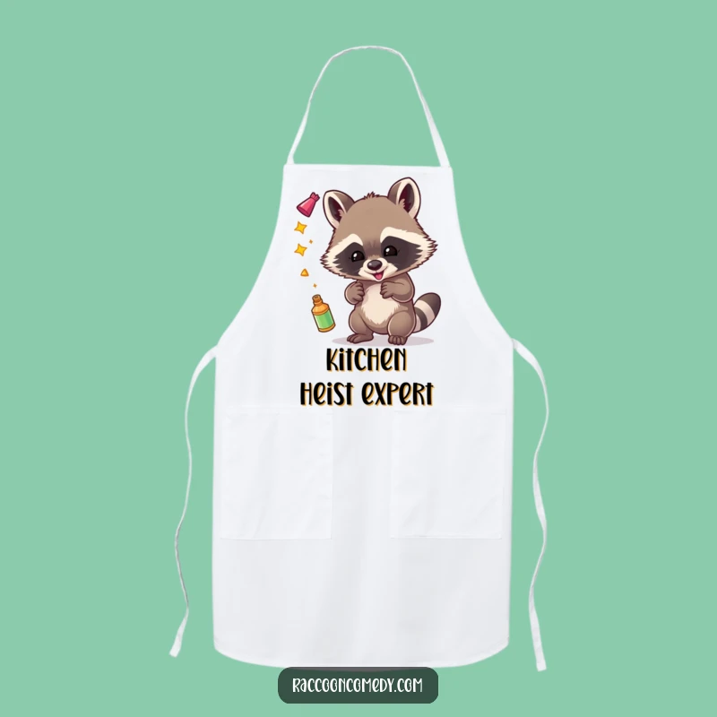 Funny Raccoon Juggling Apron: Cook with Mischievous Flair