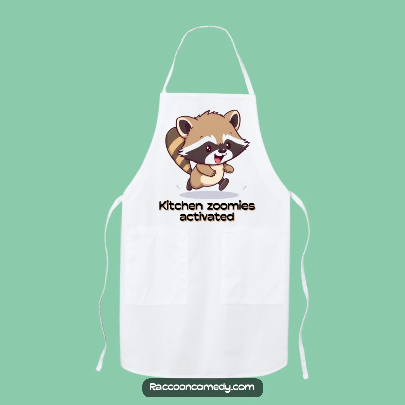 Funny Raccoon Scamper Apron - Cook with Clumsy Excitement!