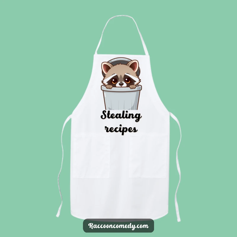 Funny Kawaii Raccoon Trash Can Apron: Cute Peeking Kitchen Gift