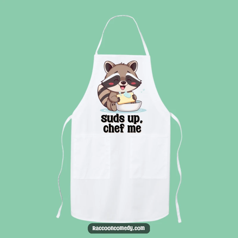Funny Raccoon Apron: Keep Clean and Laugh in the Kitchen with This Hilarious Design!