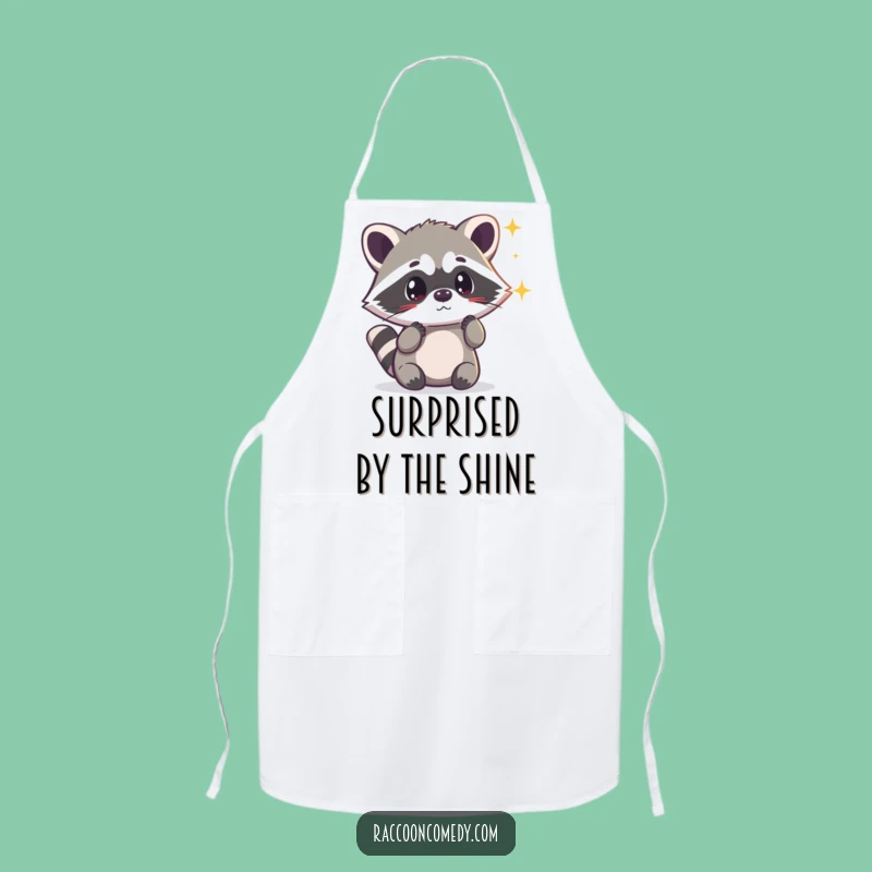 Funny Kawaii Raccoon Light Apron: Cook with Magical Surprise