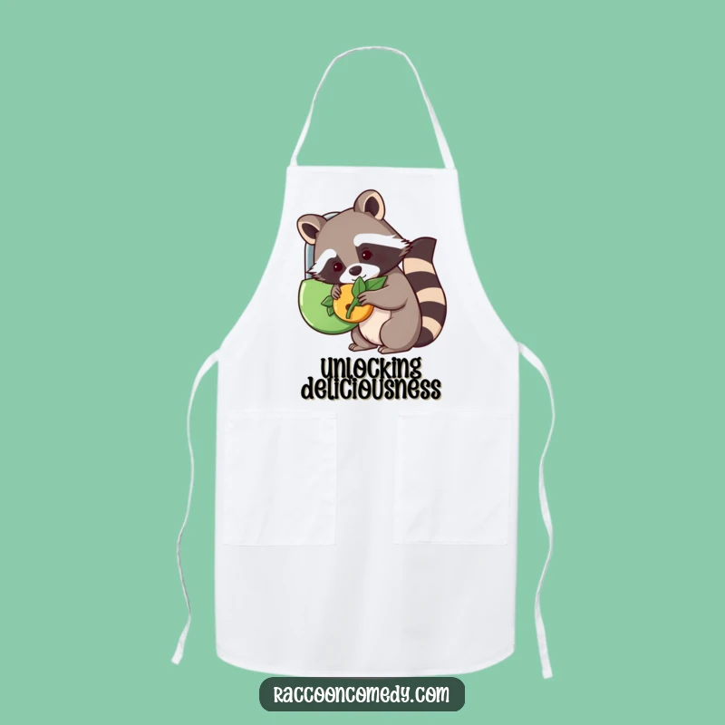 Funny Kawaii Raccoon Apron - Cook with Cute Curiosity & Style!