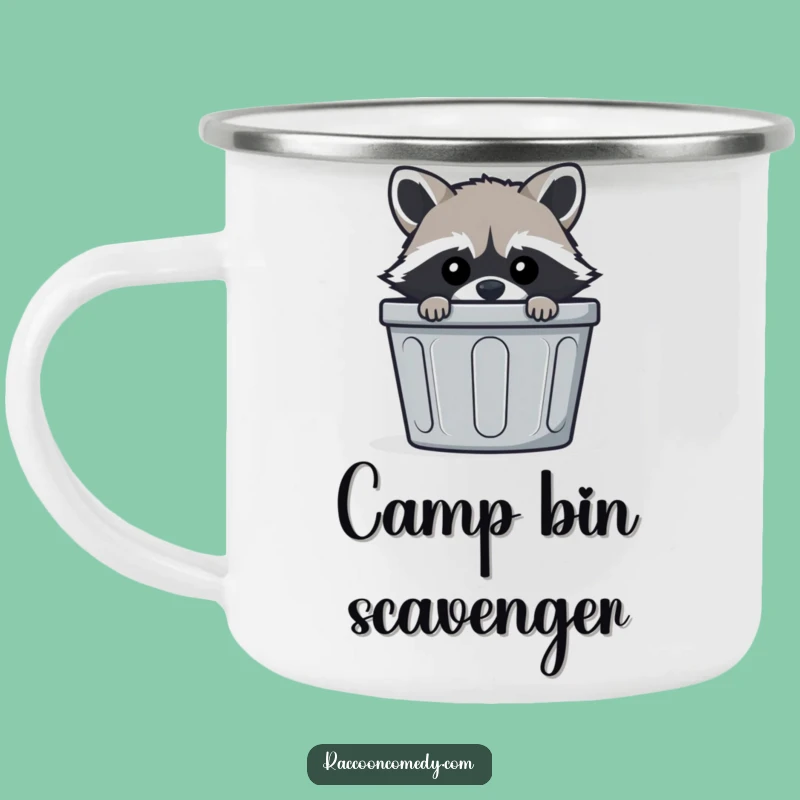 Funny Mischievous Raccoon Camping Mug, Start Your Adventure with Hilarious Cunning