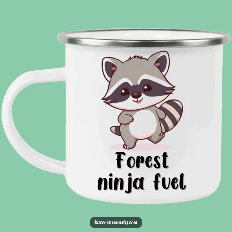 Funny Kawaii Raccoon Camping Mug - Stealthy Sips, Perfect Funny Gift for Outdoors