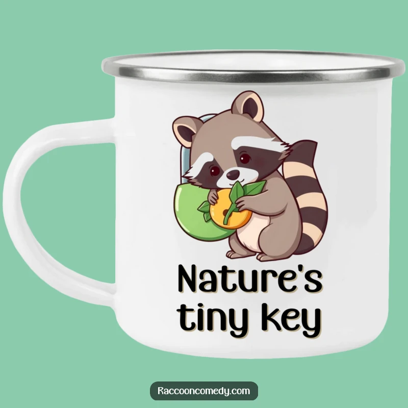 Funny Kawaii Raccoon Camping Mug - Adventure Fuel with Cute Charm!