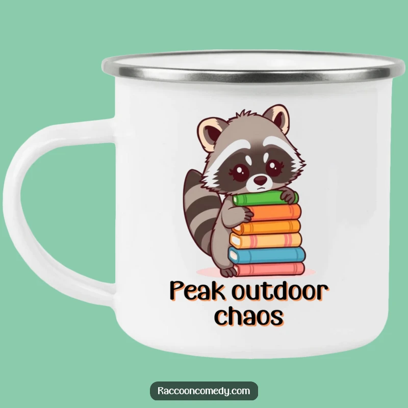 Funny Raccoon Adventure Mug: Your Hilarious Campfire Companion!
