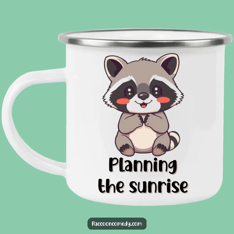 Funny Raccoon Delight Camping Mug: Adventure Joy, Hilarious Gear, Perfect Gift