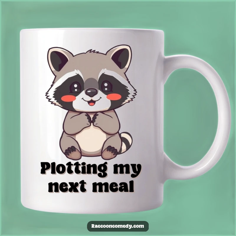 Funny Raccoon Delight Mug: Adorable Humorous Pose, Perfect Funny Gift Idea