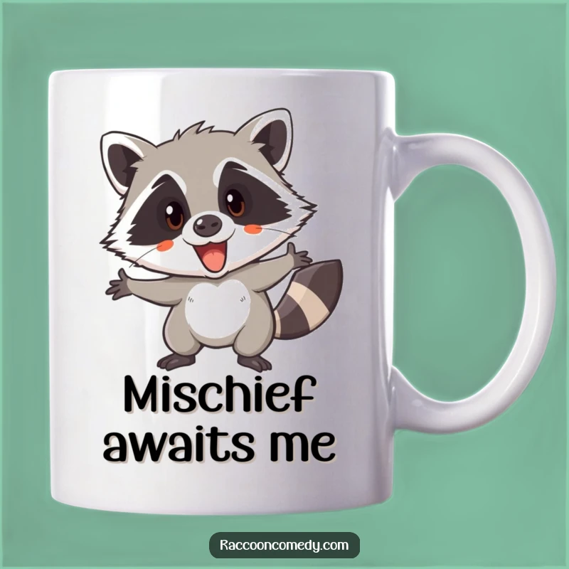 Funny Raccoon Adventure Mug: Perfect for Your Next Sneaky Caper!