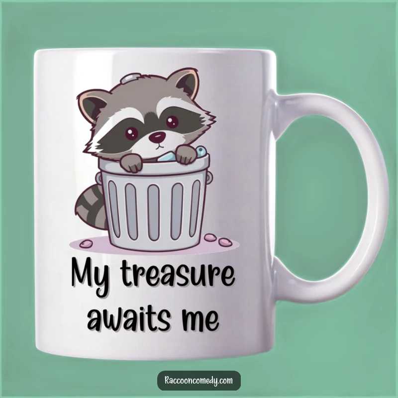 Funny Mischievous Raccoon Trash Mug: Embrace the Chaos with a Grinning Bandit