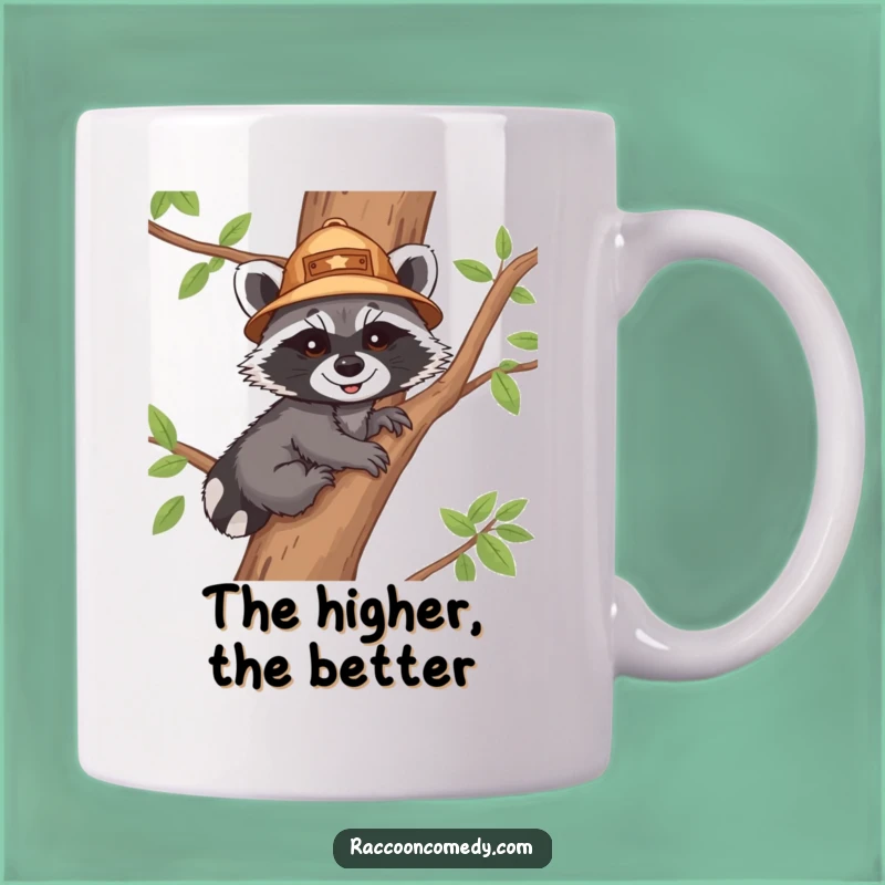 Funny Explorer Raccoon Cub Mug - Perfect Gift for Adventurous Souls!