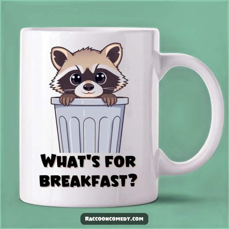 Funny Raccoon Mug: Curious Trash Panda Peeking Wide-Eyed, Hilarious New Funny Gift Idea