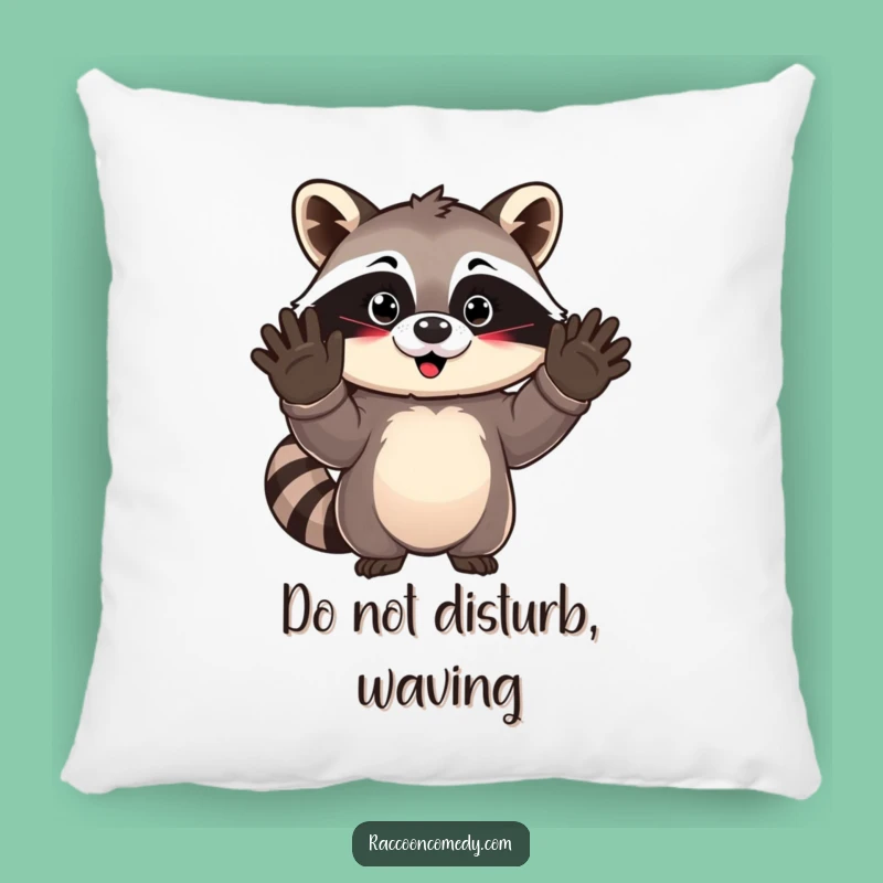 Funny Kawaii Raccoon Pillow - Cozy Comfort & Cute Decor Gift!