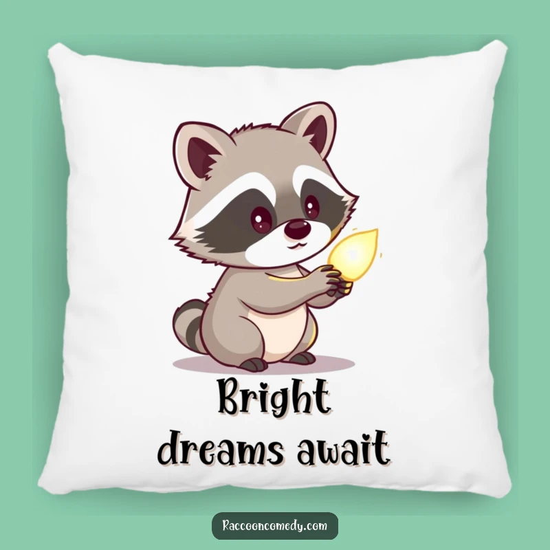 Funny Raccoon Glowing Object Pillow: Cute Mystery Pillow, Perfect Funny Gift for Cozy Nights