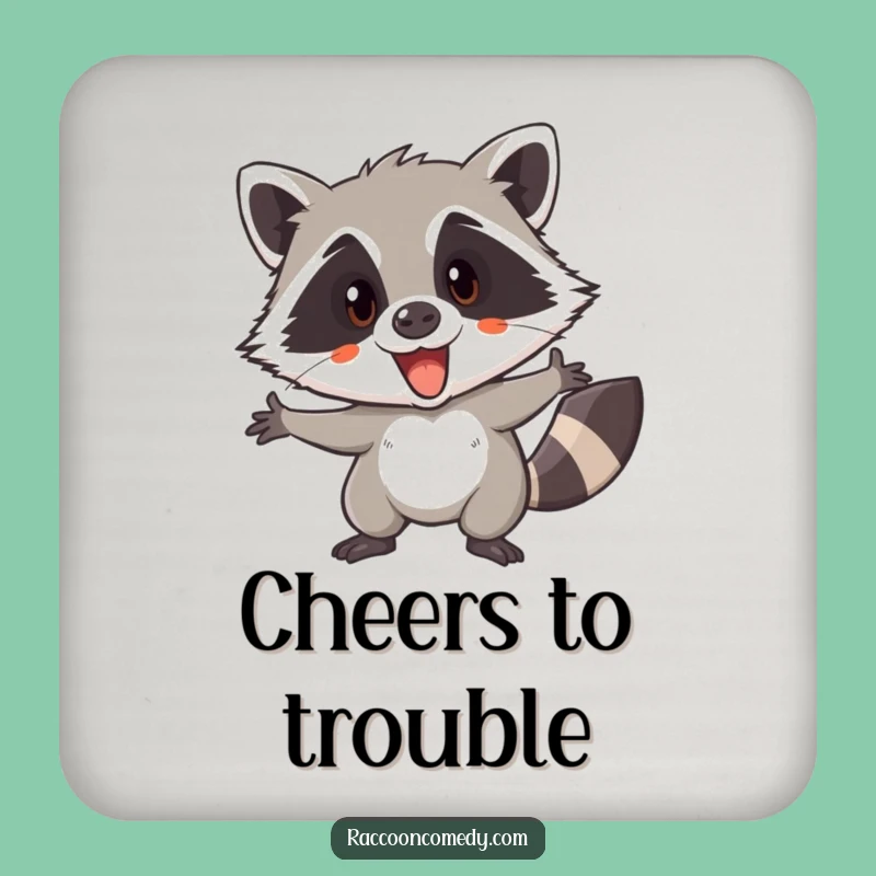 Funny Raccoon Adventure Coaster: Keep Your Surfaces Safe from Mischief!