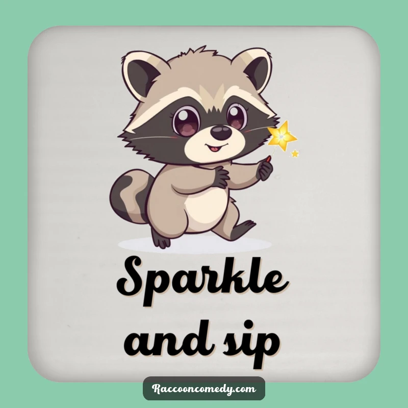 Funny Playful Raccoon Coasters, Protect Surfaces with Hilarious Enchanting Charm
