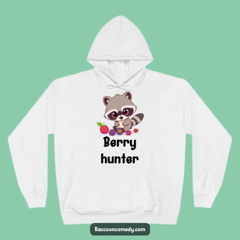 Funny Raccoon Hoodie: Cozy Berry Chase, Ultimate Funny Gift
