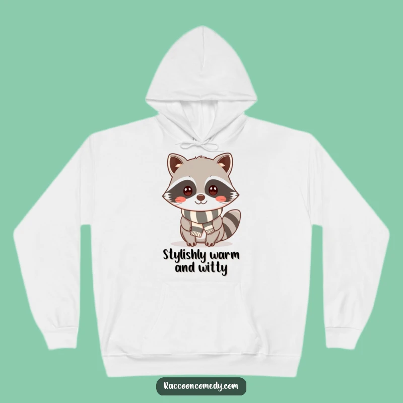 Cozy Funny Cheeky Kawaii Raccoon Scarf Hoodie: Warmth and Wit