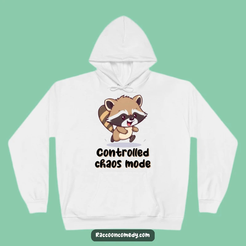 Cozy Funny Raccoon Scamper Hoodie - Warm & Whimsical Gift of Giggles