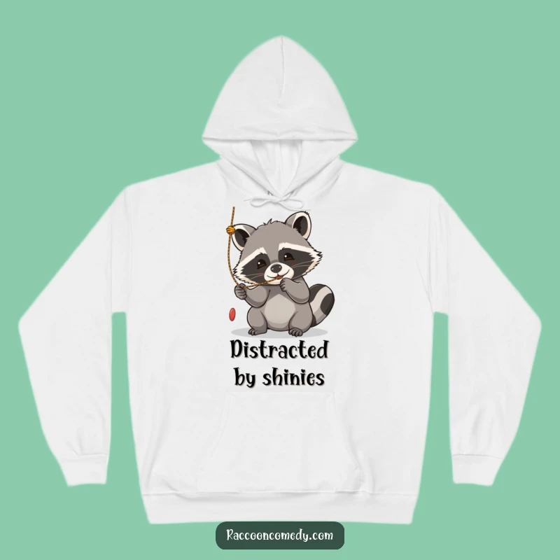 Funny Kawaii Raccoon Playful Hoodie - Cozy Fun, Perfect Funny Gift for Comfort