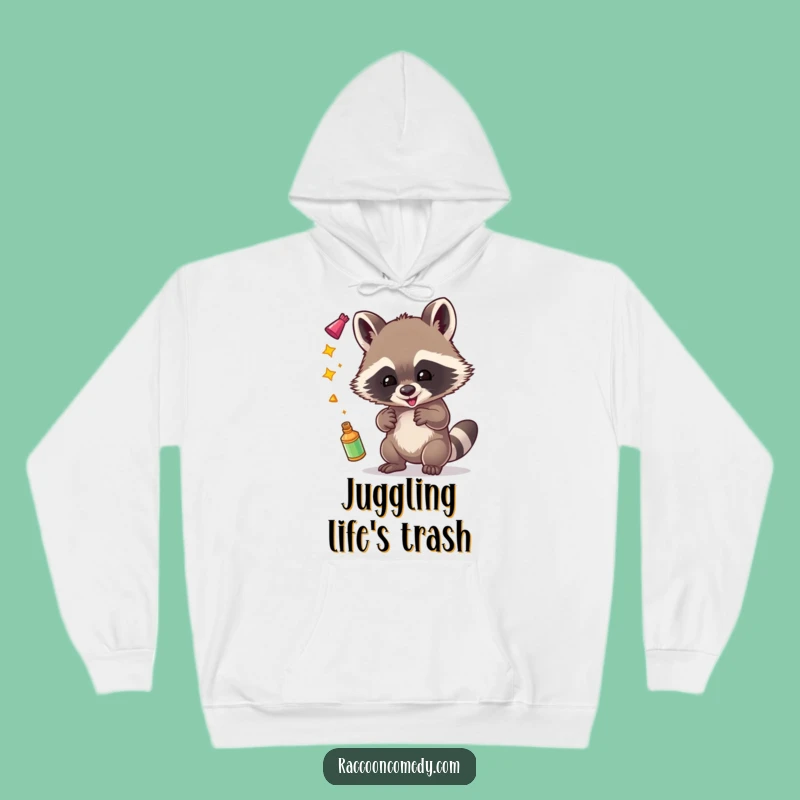 Funny Mischievous Raccoon Hoodie: Cozy Up with Your Treasures