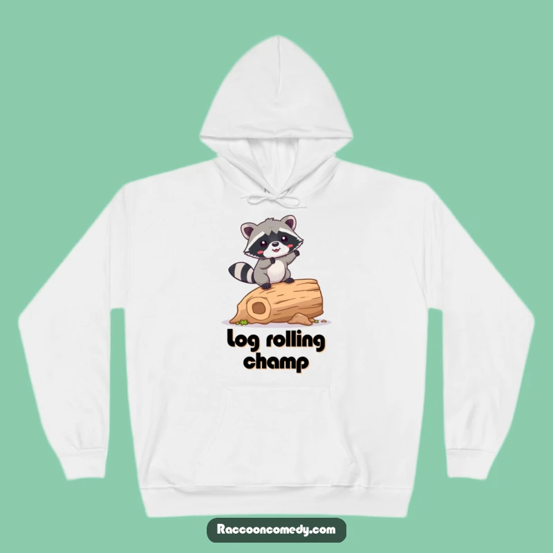 Funny Kawaii Raccoon Balancing Hoodie: Cozy & Cute Wobble Gift