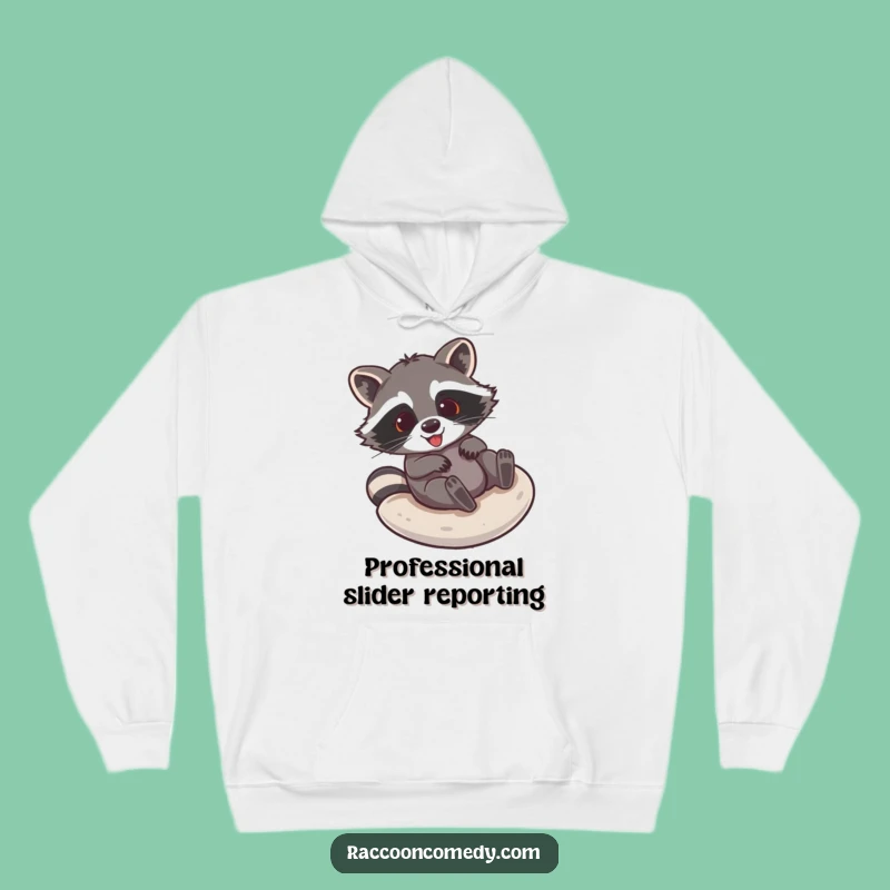 Funny Raccoon Sliding Hoodie: Cozy Comfort, Hilarious Animal Design, Great Gift