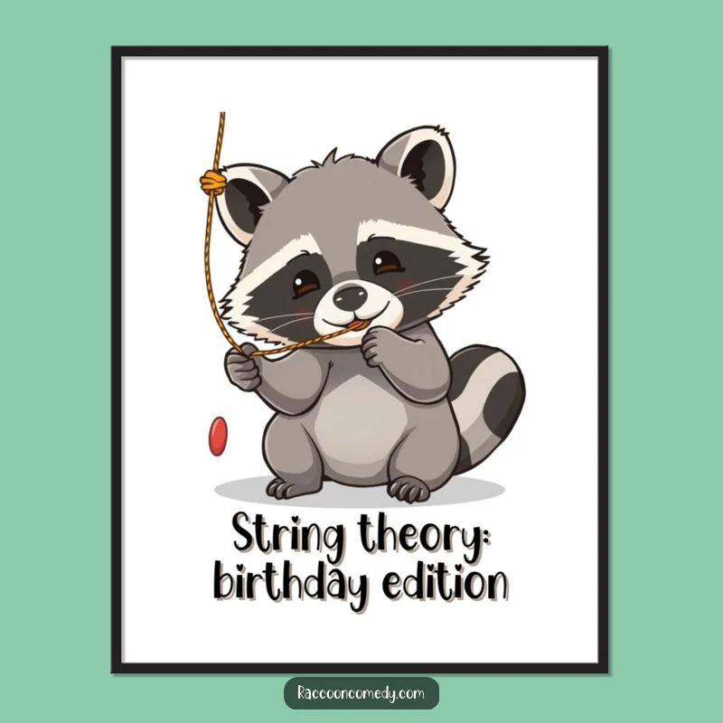 Free Printable Kawaii Raccoon Playful Art: Funny Downloadable Decor for a Whimsical Space!