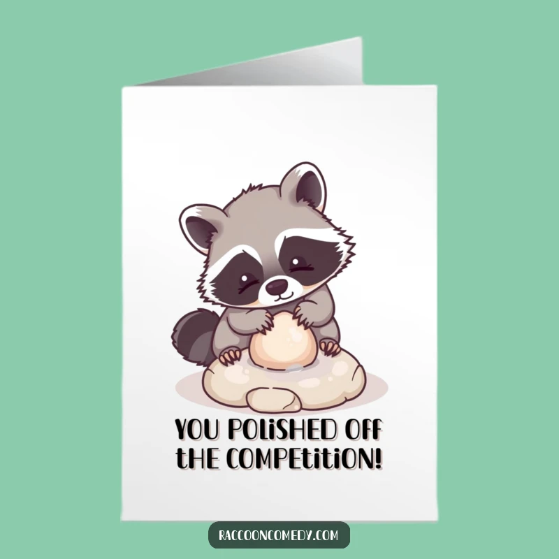 Kawaii Raccoon Free Printable Congrats Card - Adorable Downloadable