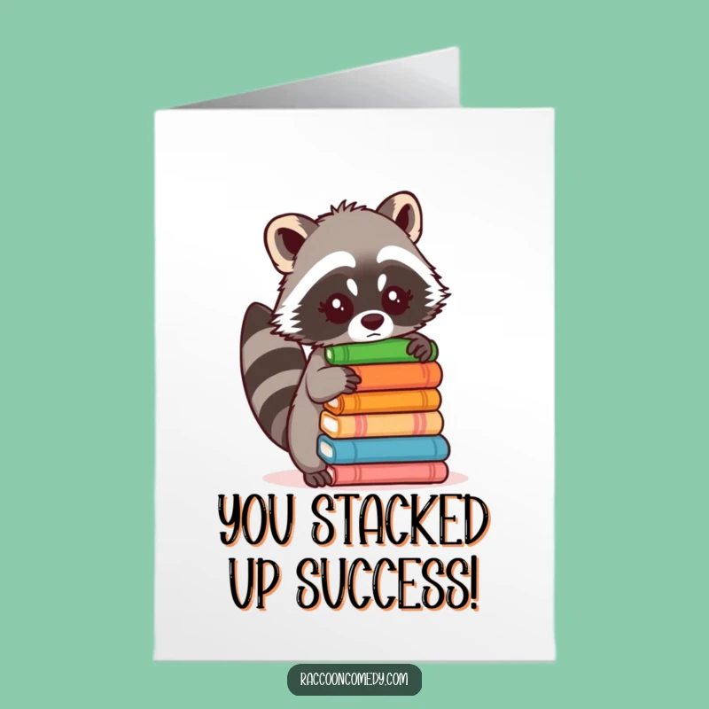 Free Printable Congrats Card: Raccoon Balancing Fail, Hilarious DIY Congratulations Gift!