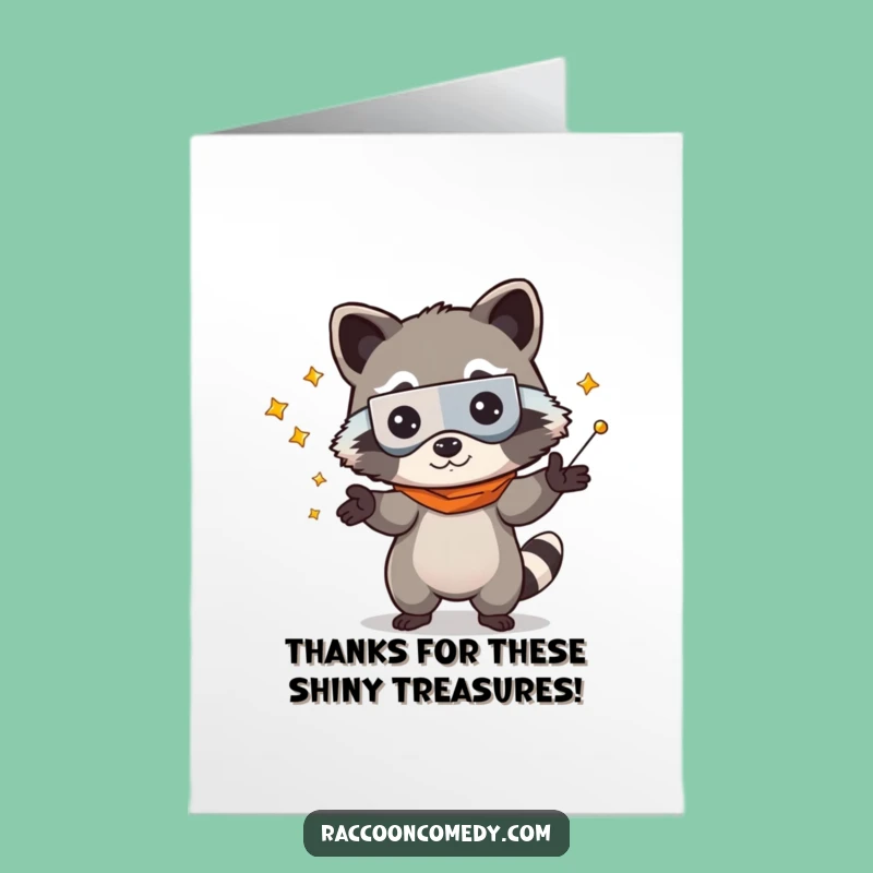 Thank You Free Printable Card: Kawaii Raccoon Juggling Gratitude, Downloadable Gift
