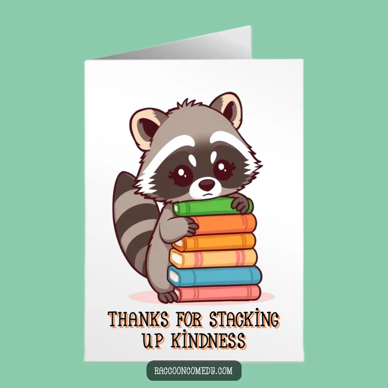 Free Printable Thank You Card: Raccoon Balancing Blooper, Sweet & Funny DIY Gift!