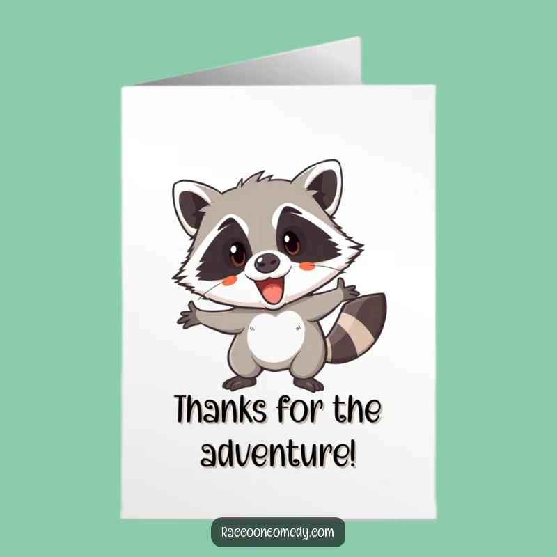 Free Printable Thank You Card: Raccoon Adventure, Grateful DIY Gift!