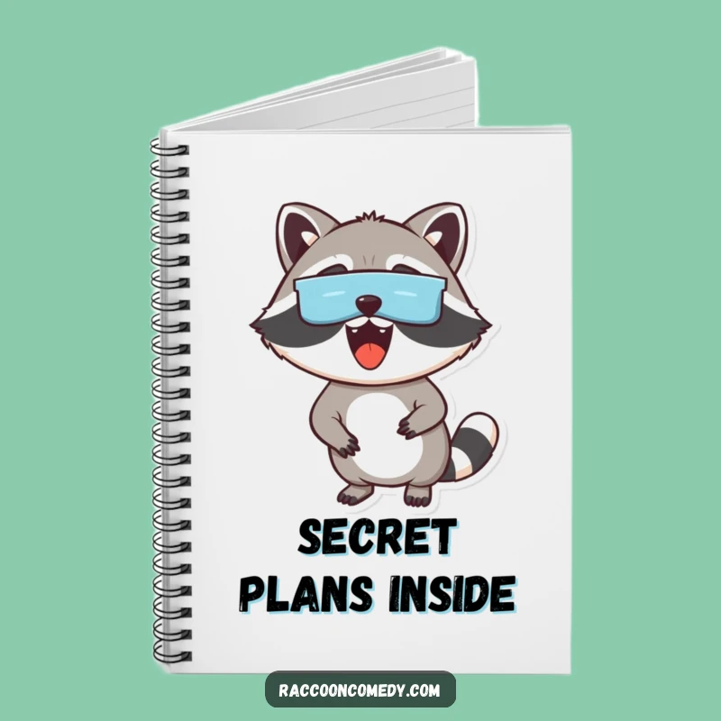 Funny Excited Raccoon Notebook: Jot Down Ideas with Masked Humor