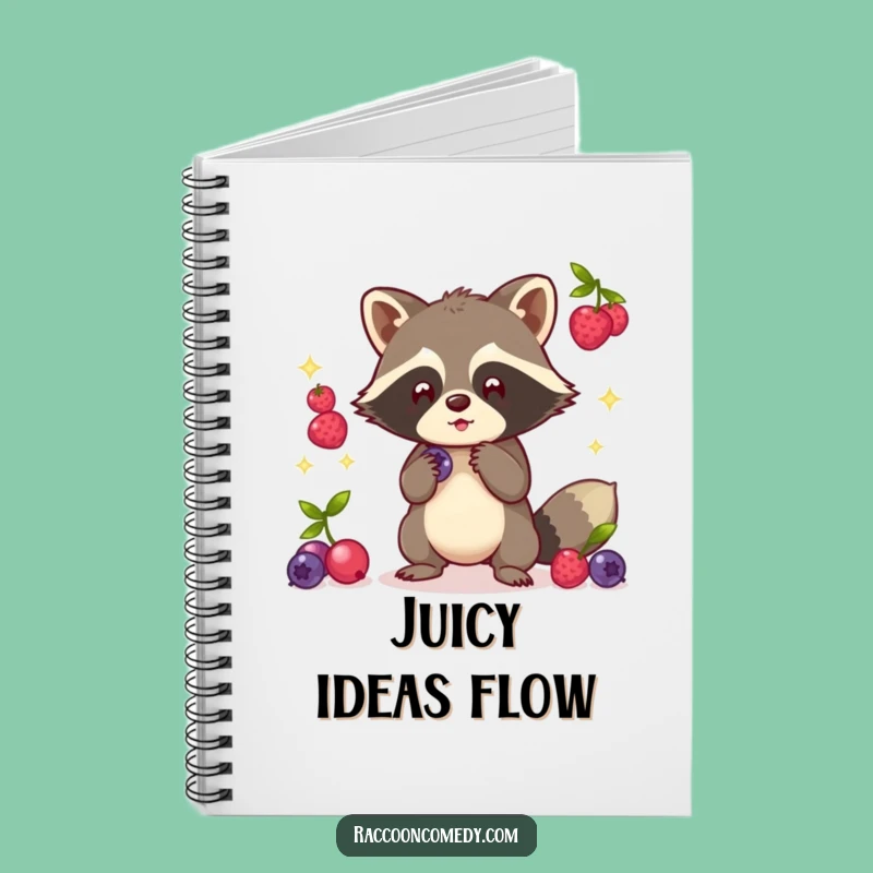 Funny Kawaii Raccoon Juggling Notebook - Journal Your Talents Hilariously