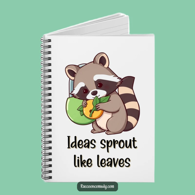 Funny Kawaii Raccoon Notebook - Jot Down Ideas Securely & Creatively!