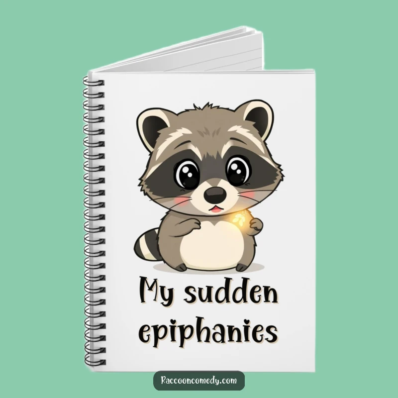 Funny Surprised Raccoon Firefly Notebook: Jot Down Magical Thoughts, Great Funny Gift!