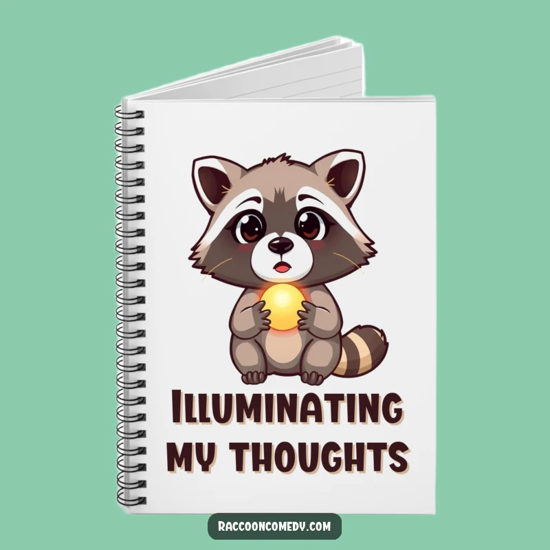 Funny Raccoon Orb Notebook - Jot Down Mysterious Ideas, Great Funny Gift!
