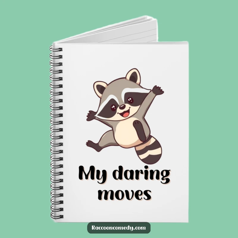 Funny Raccoon Flip Notebook: Jot Down Your Energetic Ideas