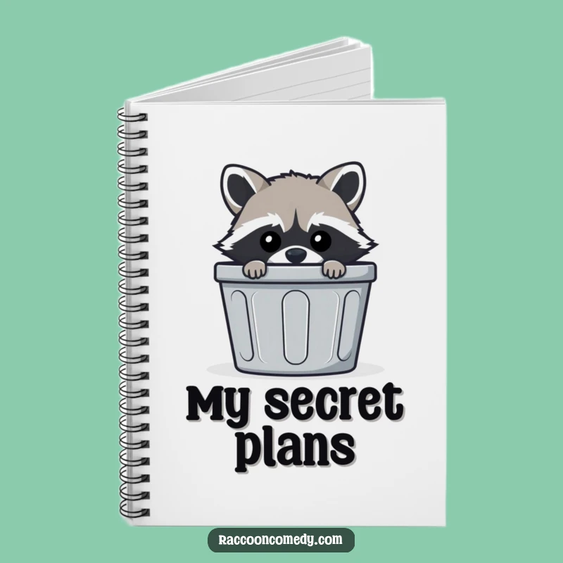 Funny Mischievous Raccoon Notebook, Jot Down Ideas with Hilarious Prankster Flair