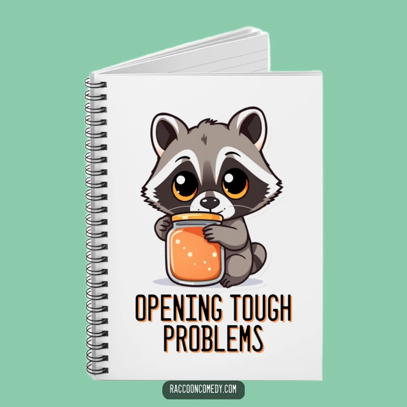 Funny Raccoon Jar Notebook - Jot Down Determined Ideas, Great Funny Gift!