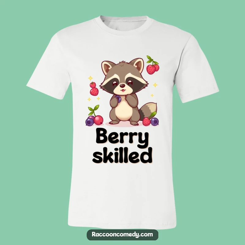 Funny Kawaii Raccoon Juggling Tee - Hilarious Berry Acrobat Apparel