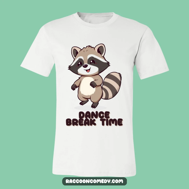 Funny Raccoon T-Shirt: Happy Dancing Floof Tail Design, Expressive and Humorous Funny Gift Apparel
