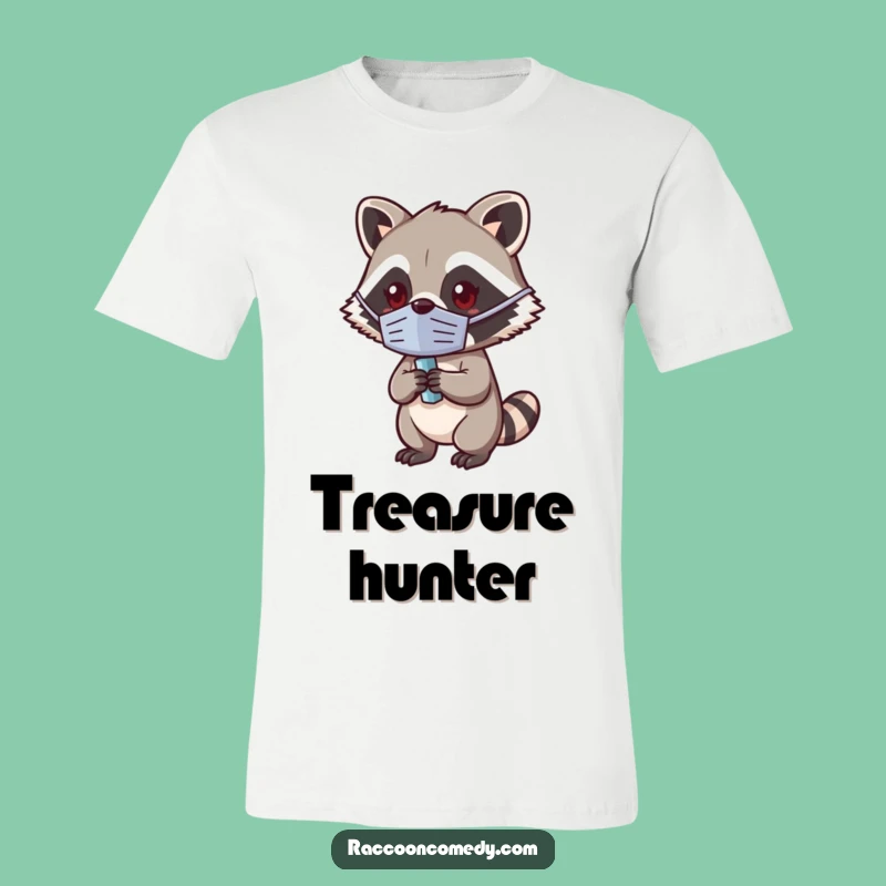 Funny Kawaii Raccoon Masked Tee - Hilarious Shiny Object Bandit Apparel