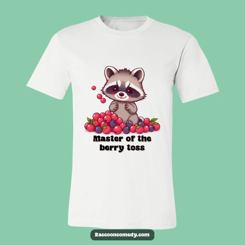 Funny Raccoon Berry Juggling T-Shirt: Show Off Your Skill with This Adorable Tee