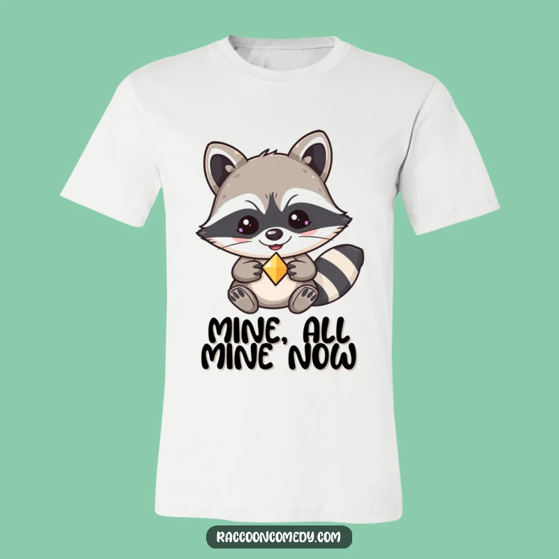 Funny Kawaii Raccoon Mischief T-Shirt - Shiny Hunter, Perfect Funny Gift
